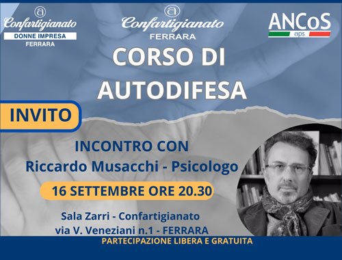 Corso di autodifesa a Ferrara con il Dottor Riccardo Musacchi, psicologo psicoterapeuta