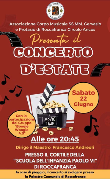 Concerto d'Estate a Roccafranca con il circolo ANCoS Brescia