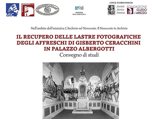 Il recupero delle lastre fotografiche degli affreschi di Gisberto Ceracchini in Palazzo Albergotti