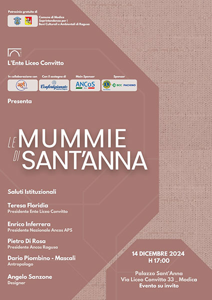 Programma Le Mummie di Sant’Anna a Modica