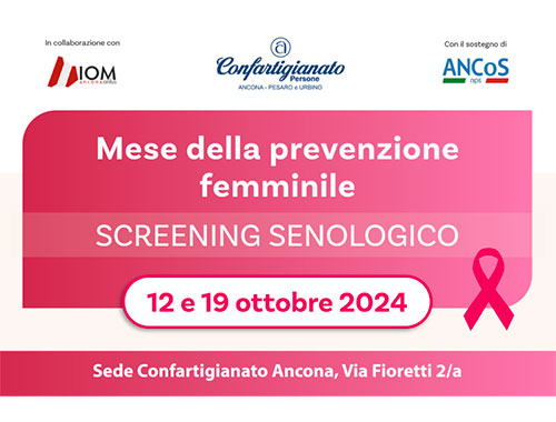 screening gratuito senologico in occasione del mese della prevenzione